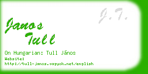 janos tull business card